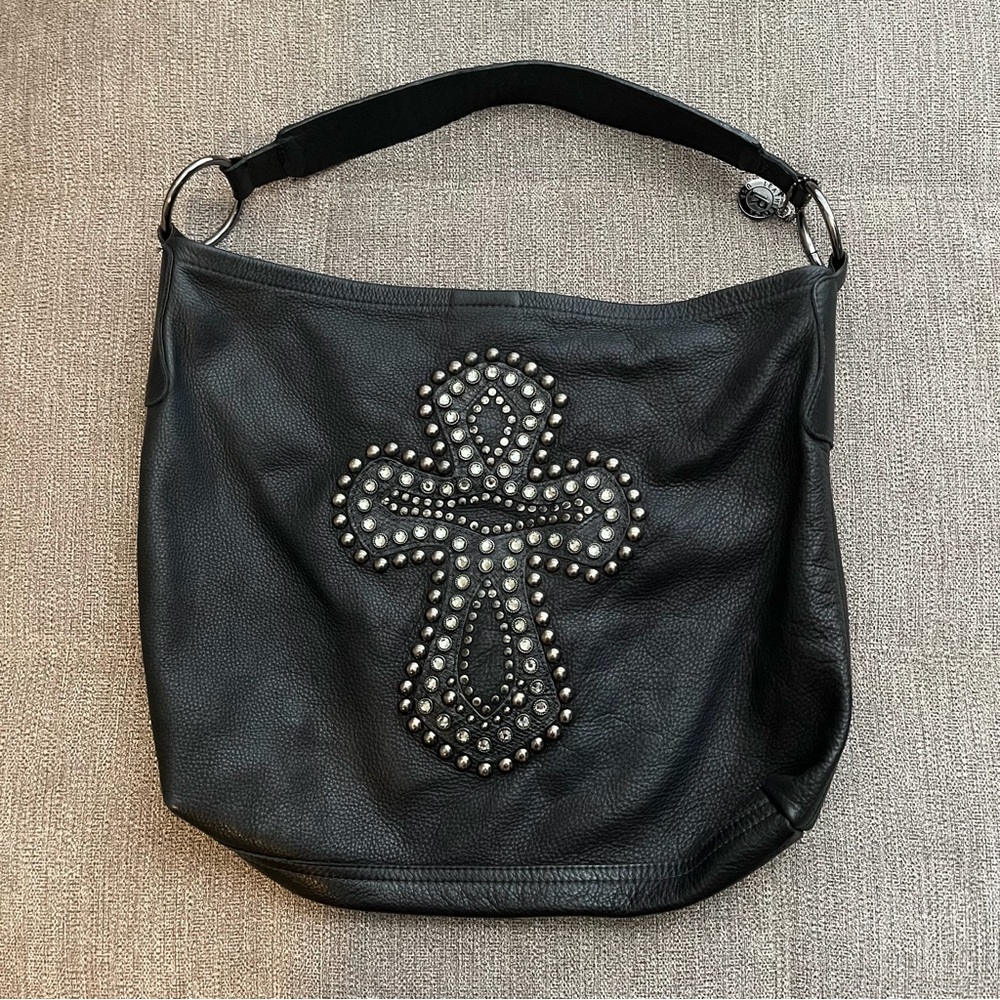 Leather Rock USA Studded Cross Bag